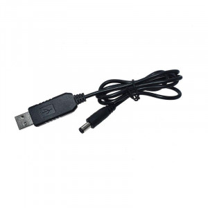 Кабель з перетворювачем напруги з 5В на 12В USB - DC 5.5x2.1мм 1А 1м для живлення для Wi-Fi роутера
