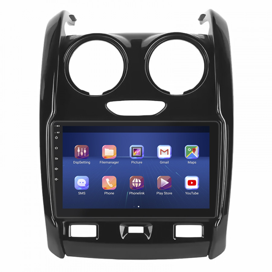 Штатная магнитола Lesko для Dacia Duster II 2017-2021 экран 9" 2/32Gb Wi-Fi GPS Base