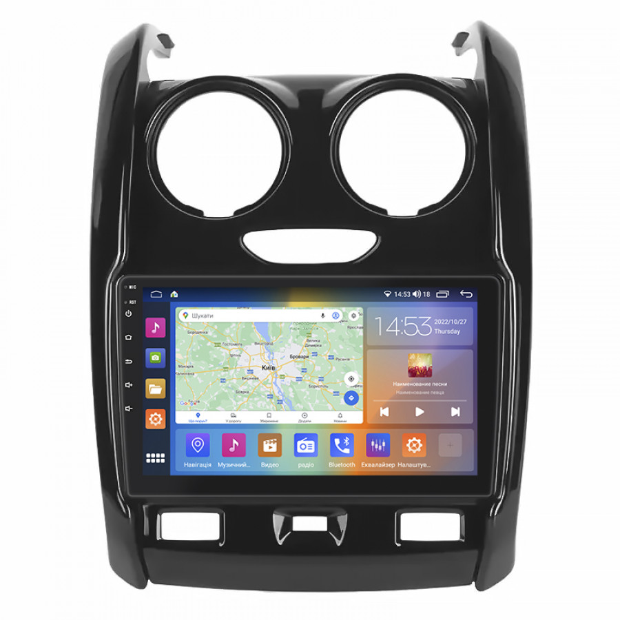 Штатная магнитола Lesko для Dacia Duster II 2017-2021 экран 9" 2/32Gb CarPlay 4G Wi-Fi GPS Prime