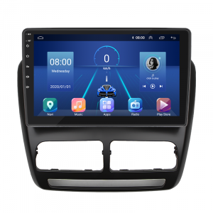 Штатная магнитола Lesko для Fiat Doblo II 2009-2015 экран 10" 2/32Gb 4G Wi-Fi GPS Top