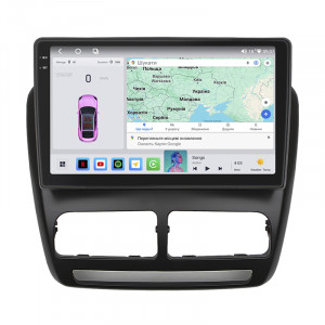 Штатная магнитола Lesko для Opel Combo D 2011-2017 экран 10" 4/64 QLED CarPlay 4G Wi-Fi GPS 360 Prime