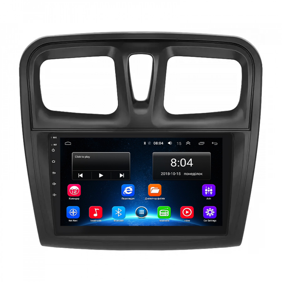 Штатная магнитола Lesko для Dacia Logan II 2012-2016 экран 9" 2/32Gb Wi-Fi GPS Base