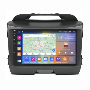 Штатная магнитола Lesko для Kia Sportage III Рестайлинг 2014-2016 экран 9" 2/32Gb CarPlay 4G Wi-Fi GPS Prime