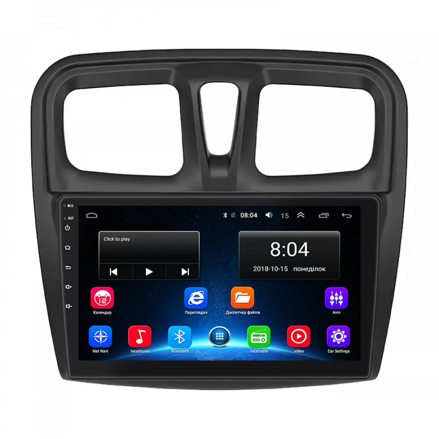Штатная магнитола Lesko для Dacia Sandero II ver 3 2012-2016 экран 10" 2/32Gb Wi-Fi GPS Base
