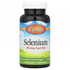 Селен, Selenium, Carlson, 200 мкг, 180 капсул