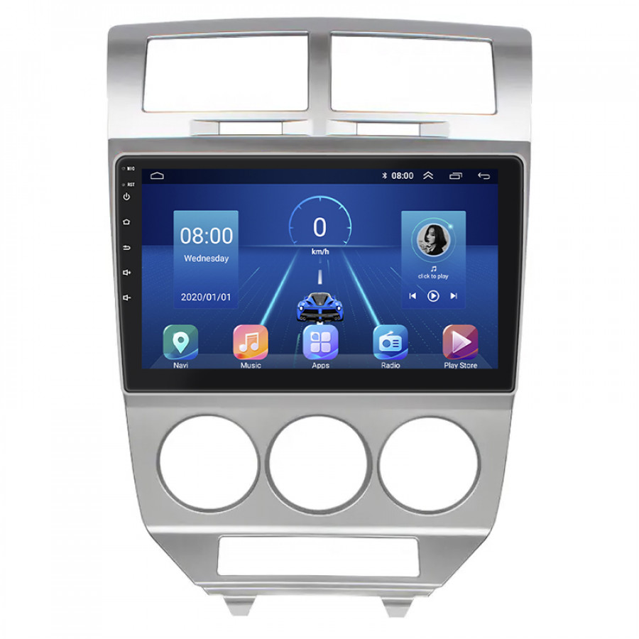 Штатная магнитола Lesko для Dodge Caliber I 2006-2009 экран 10" 4/32Gb 4G Wi-Fi GPS Top