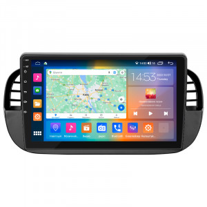 Штатная магнитола Lesko для Fiat 500 II 2007-2015 экран 9" 2/32Gb CarPlay 4G Wi-Fi GPS Prime