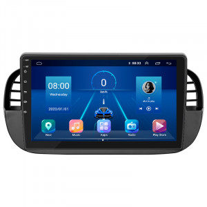 Штатная магнитола Lesko для Fiat 500 II 2007-2015 экран 9" 6/128Gb 4G Wi-Fi GPS Top