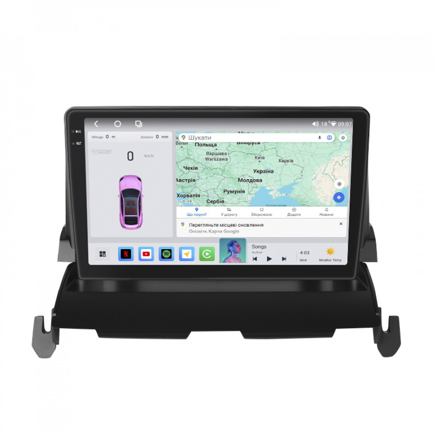 Штатная магнитола Lesko для Dodge Journey I 2007-2011 экран 9" 4/64 QLED CarPlay 4G Wi-Fi GPS 360 Prime