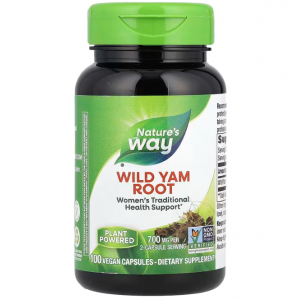 Дикий ямс, Wild Yam, Nature's Way, корінь, 700 мг, 100 веганських капсул (350 мг в капсулі)