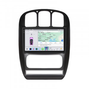 Штатная магнитола Lesko для Chrysler Voyager IV Рестайлинг 2004-2008 экран 10" 4/64 QLED CarPlay 4G Wi-Fi GPS 360 Prime