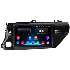 Штатная магнитола Lesko для Toyota Hilux VIII 2015-2020 экран 10" 2/32Gb Wi-Fi GPS Base