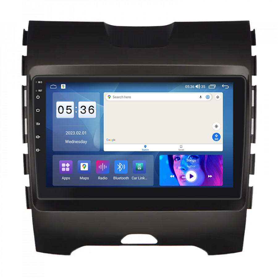 Штатная магнитола Lesko для Ford Edge II 2015-2018 экран 9" 2/32Gb CarPlay 4G Wi-Fi GPS Prime