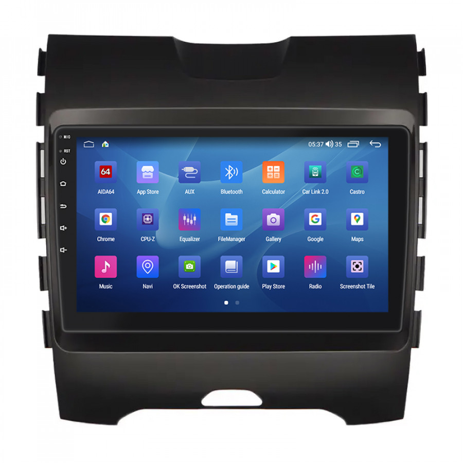 Штатная магнитола Lesko для Ford Edge II 2015-2018 экран 9" 2/32Gb CarPlay 4G Wi-Fi GPS Prime
