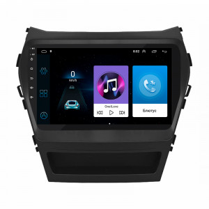 Штатная магнитола Lesko для Hyundai Santa Fe III 2012-2016 экран 9" 1/16Gb Wi-Fi GPS Base