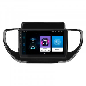Штатная магнитола Lesko для Hyundai Solaris II Рестайлинг 2020-н.в. экран 9" 1/16Gb Wi-Fi GPS Base