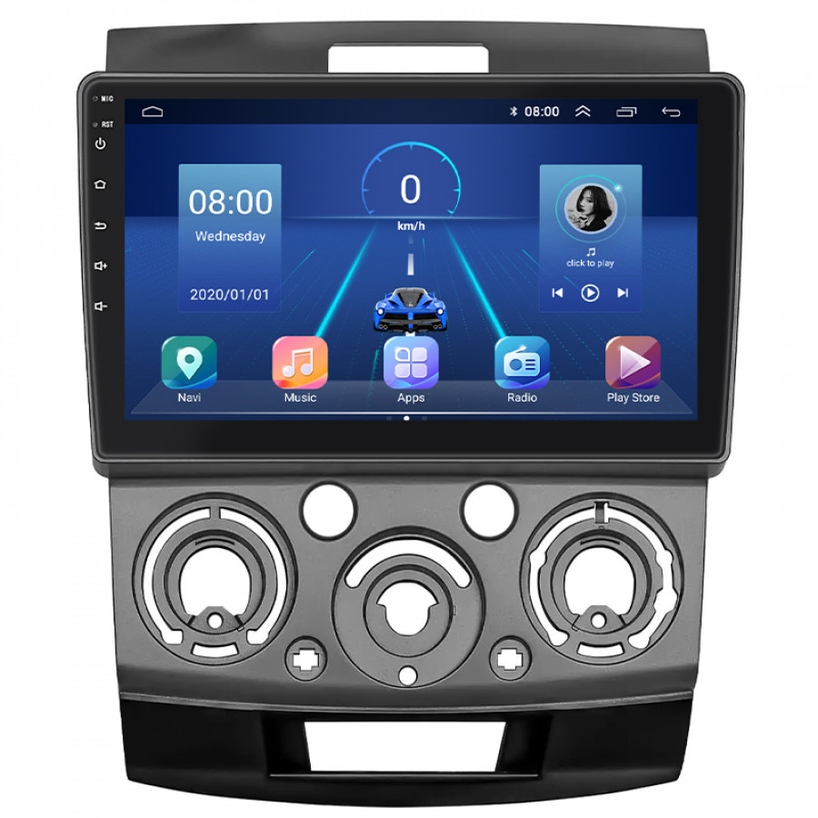 Штатная магнитола Lesko для Ford Everest II 2006-2009 экран 9" 2/32Gb 4G Wi-Fi GPS Top