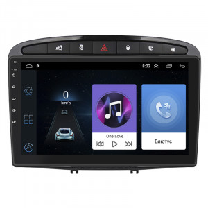 Штатная магнитола Lesko для Peugeot 308 I 2007-2011 экран 9" 1/16Gb Wi-Fi GPS Base