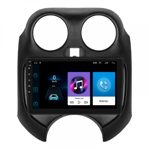 Штатная магнитола Lesko для Nissan Micra IV (K13) 2010-2013 экран 9" 1/16Gb Wi-Fi GPS Base