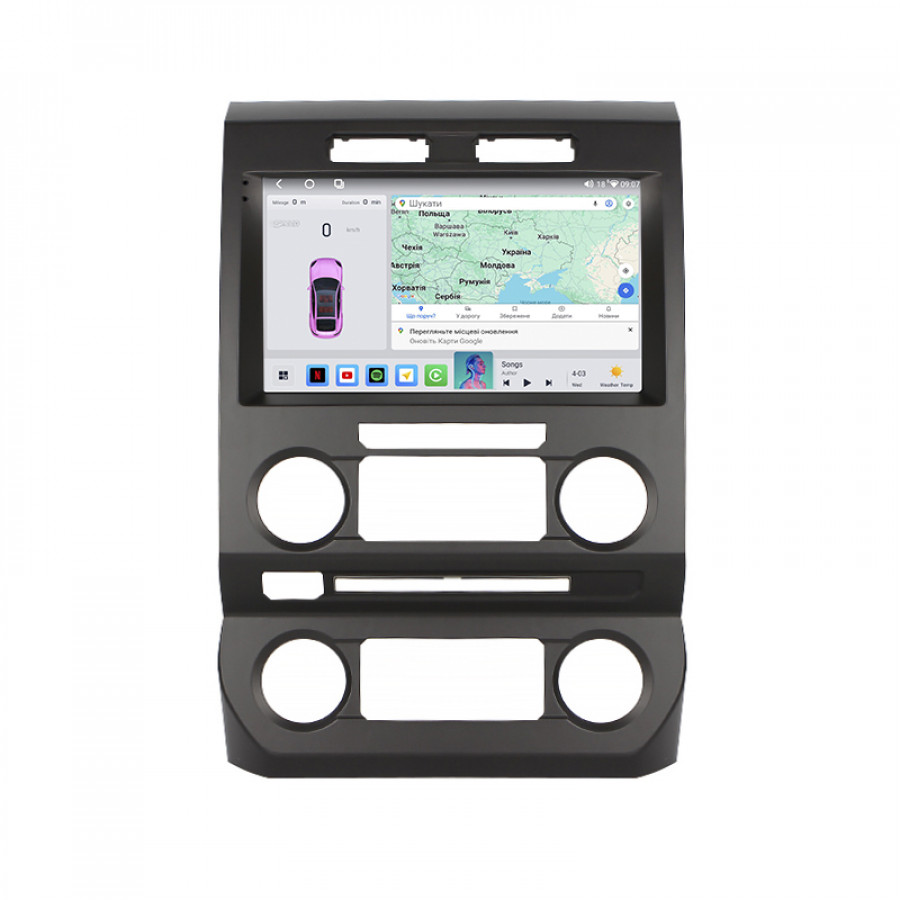 Штатная магнитола Lesko для Ford F-150 XIII Рестайлинг 2017-2020 экран 9" 4/64 QLED CarPlay 4G Wi-Fi GPS 360 Prime