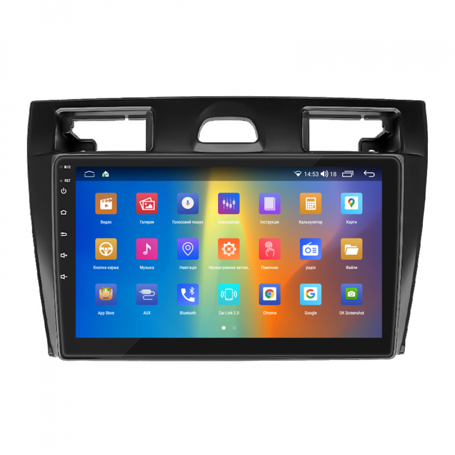 Штатная магнитола Lesko для Ford Fiesta Mk5 2002-2008 экран 9" 2/32Gb CarPlay 4G Wi-Fi GPS Prime