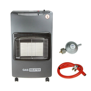 Портативний газовий обігрівач Gas Heater 3 режими потужності (1500 Вт, 2800 Вт, 4200 Вт) з редуктором та шлангом (Польща)
