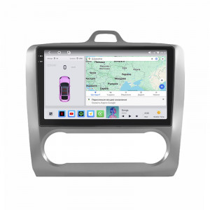 Штатная магнитола Lesko для Ford Focus II 2004-2008 экран 9" 4/64 QLED CarPlay 4G Wi-Fi GPS 360 Prime
