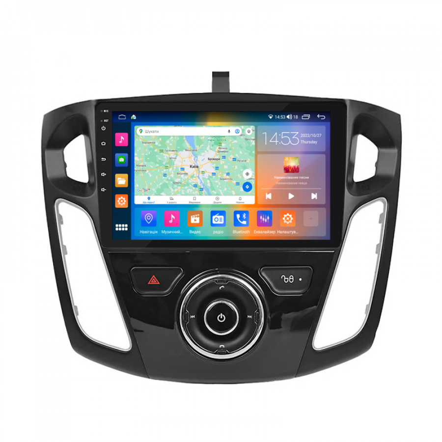 Штатная магнитола Lesko для Ford Focus III 2011-2015 экран 9" 2/32Gb CarPlay 4G Wi-Fi GPS Prime
