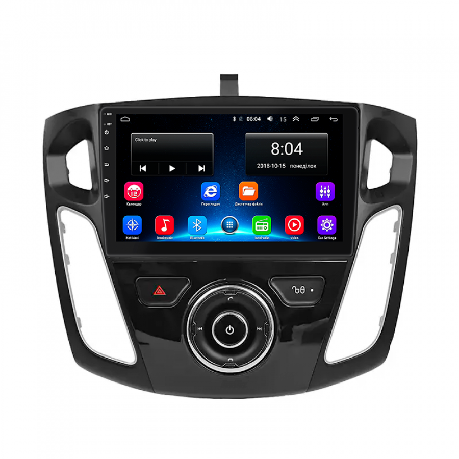Штатная магнитола Lesko для Ford Focus III Рестайлинг 2014-2019 экран 9" 2/32Gb Wi-Fi GPS Base