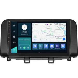 Штатная магнитола Lesko для Hyundai Kona I 2017-2020 экран 10" 4/32Gb 4G Wi-Fi GPS Top
