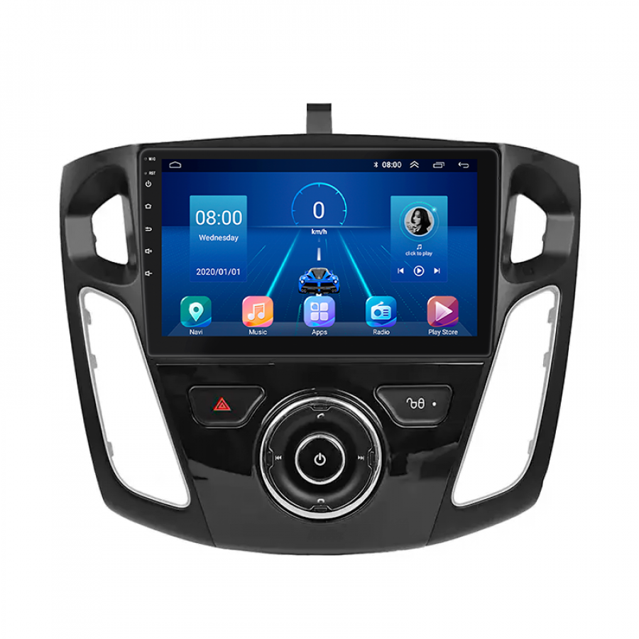 Штатная магнитола Lesko для Ford Focus III Рестайлинг 2014-2019 экран 9" 4/64Gb 4G Wi-Fi GPS Top