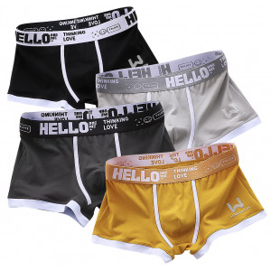 Набор мужских трусов боксеров PB-3199 Black/Turmeric/Gray/Light gray из 4 шт  2XL