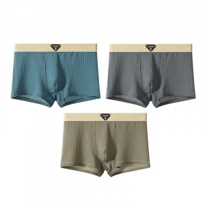 Набор мужских трусов боксеров B6425 Olive/Blue/Gray из 3 шт 2XL