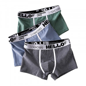 Набор мужских трусов боксеров PC3221 Gray/Green/Blue из 3 шт  2XL