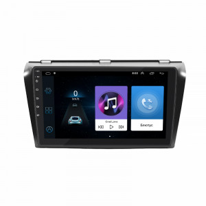 Штатная магнитола Lesko для Mazda 3 I (BK) Рестайлинг 2006-2009 экран 9" 1/16Gb Wi-Fi GPS Base