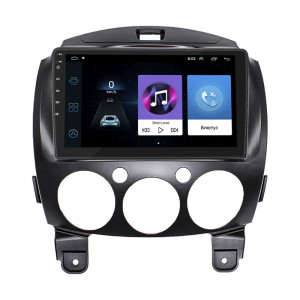 Штатная магнитола Lesko для Mazda Demio III (DE) 2007-2014 экран 9" 1/16Gb Wi-Fi GPS Base
