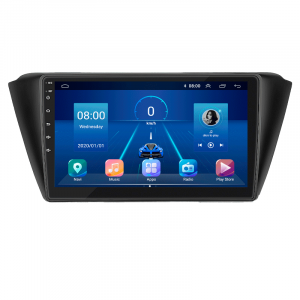 Штатная магнитола Lesko для Skoda Fabia III Рестайлинг 2018-2021 экран 9" 6/128Gb 4G Wi-Fi GPS Top