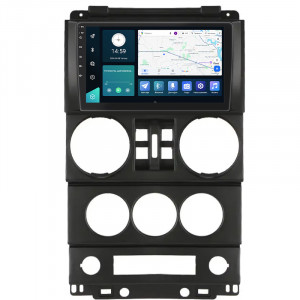 Штатная магнитола Lesko для Jeep Wrangler 4 doors 2007-2010 экран 9" 4/64Gb 4G Wi-Fi GPS Top
