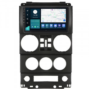 Штатная магнитола Lesko для Jeep Wrangler 4 doors 2007-2010 экран 9" 6/128Gb 4G Wi-Fi GPS Top