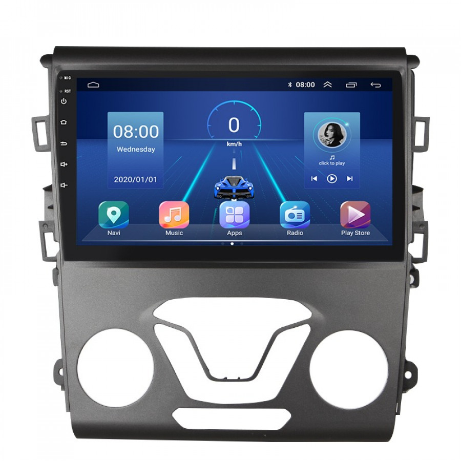 Штатная магнитола Lesko для Ford Mondeo V 2014-2019 экран 9" 6/128Gb 4G Wi-Fi GPS Top