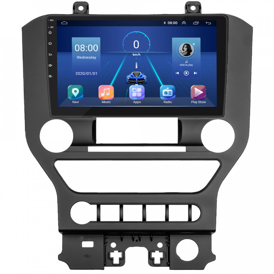 Штатная магнитола Lesko для Ford Mustang VI 2014-2017 экран 9" 4/64Gb 4G Wi-Fi GPS Top