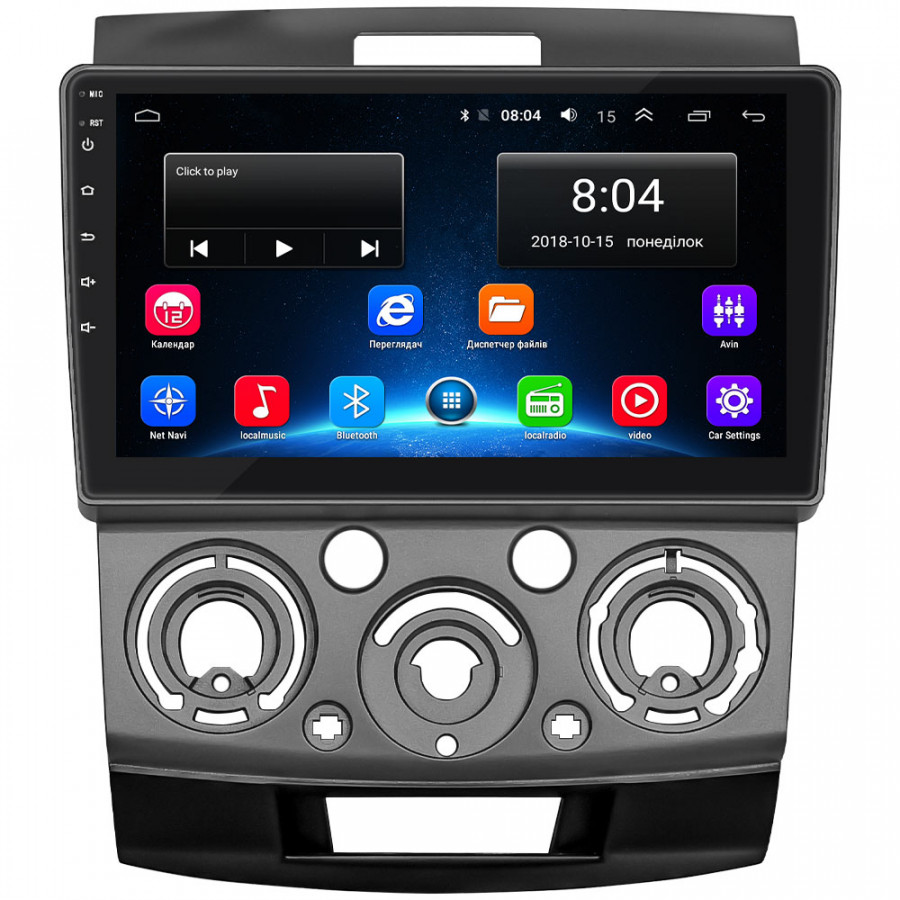 Штатная магнитола Lesko для Ford Ranger II 2006-2009 экран 9" 2/32Gb Wi-Fi GPS Base