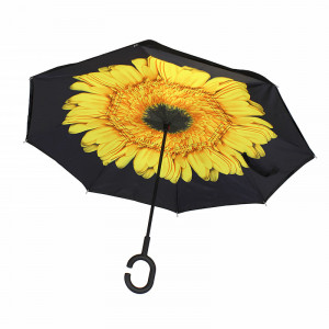 Зонт наоборот Up-Brella Цветок Желтый