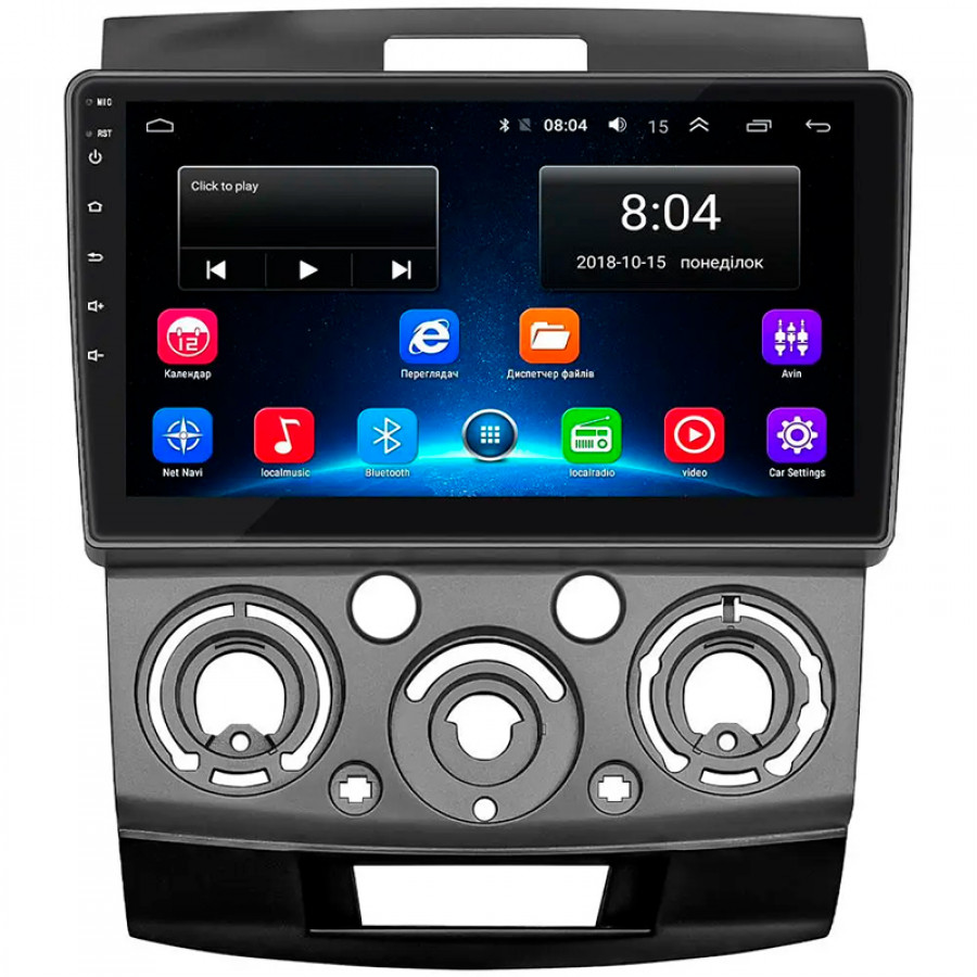 Штатная магнитола Lesko для Ford Ranger II Рестайлинг 2009-2011 экран 9" 2/32Gb Wi-Fi GPS Base