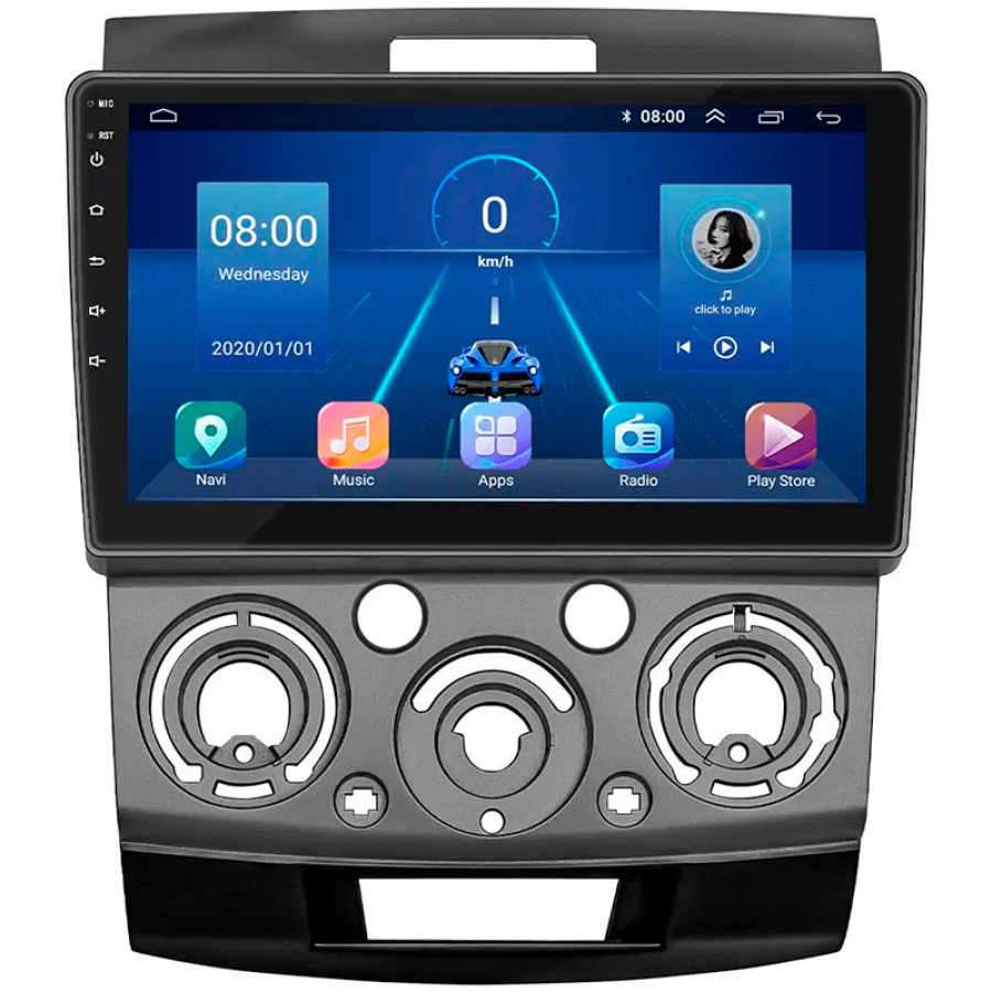 Штатная магнитола Lesko для Ford Ranger II Рестайлинг 2009-2011 экран 9" 6/128Gb 4G Wi-Fi GPS Top