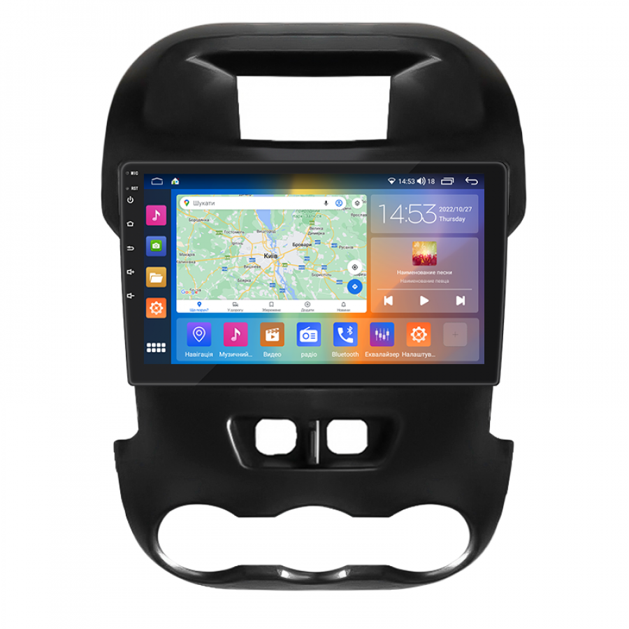 Штатная магнитола Lesko для Ford Ranger III 2011-2015 экран 9" 4/64Gb CarPlay 4G Wi-Fi GPS Prime