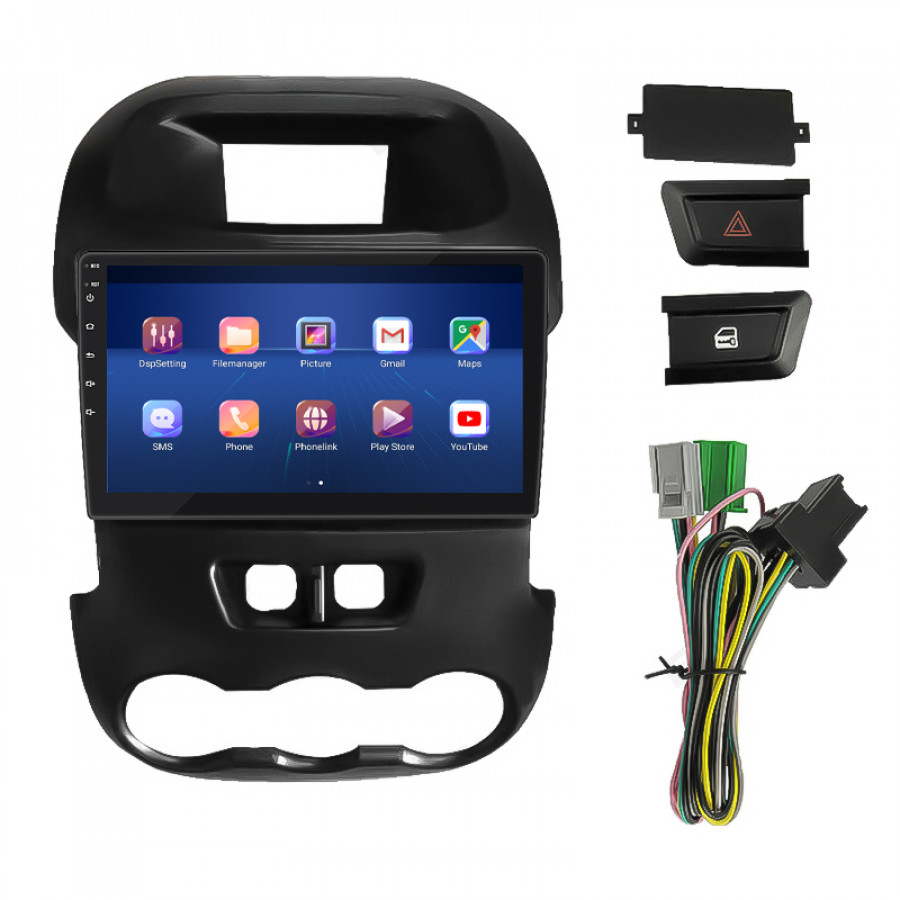 Штатная магнитола 9" Lesko для Ford Ranger III 2011-2015  4/64Gb/ 4G/ Wi-Fi/ CarPlay Top Форд