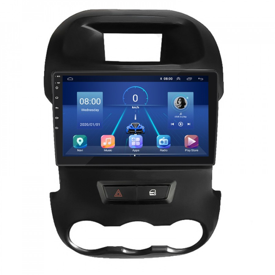 Штатная магнитола Lesko для Ford Ranger III 2011-2015 экран 9" 6/128Gb 4G Wi-Fi GPS Top