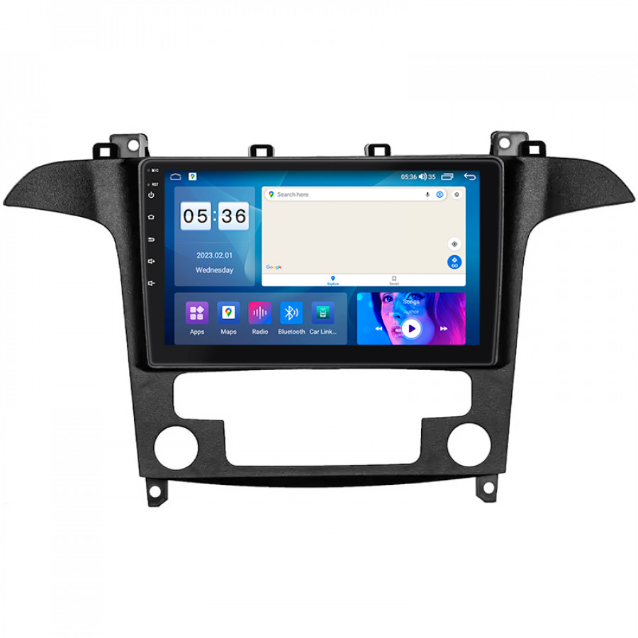 Штатная магнитола Lesko для Ford S-MAX I Рестайлинг 2010-2015 экран 9" 2/32Gb CarPlay 4G Wi-Fi GPS Prime