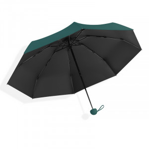 Мини-зонт 190T карманный с чехлом капсулой Dark Green